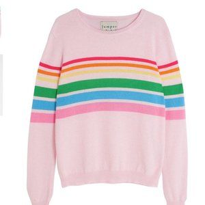 Jumper 1234 Cashmere Rainbow Stripe Sweater.